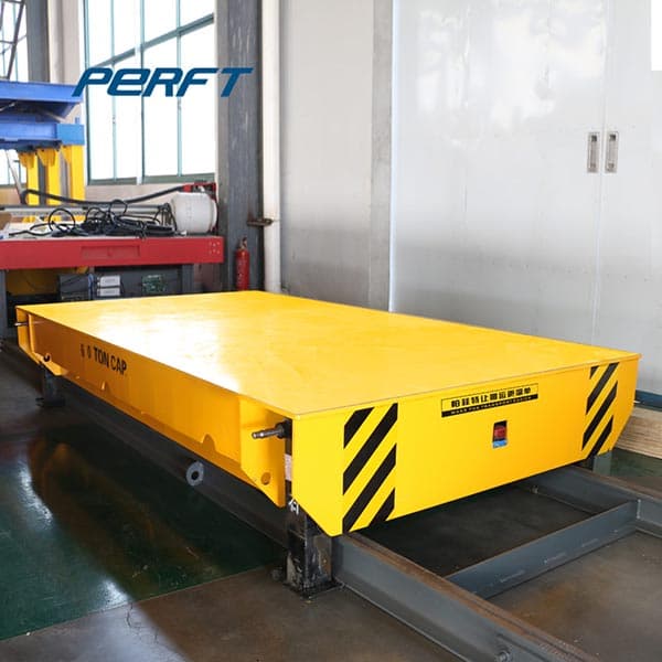 75 ton battery operated transfer trolley with integrated screw jack lift table